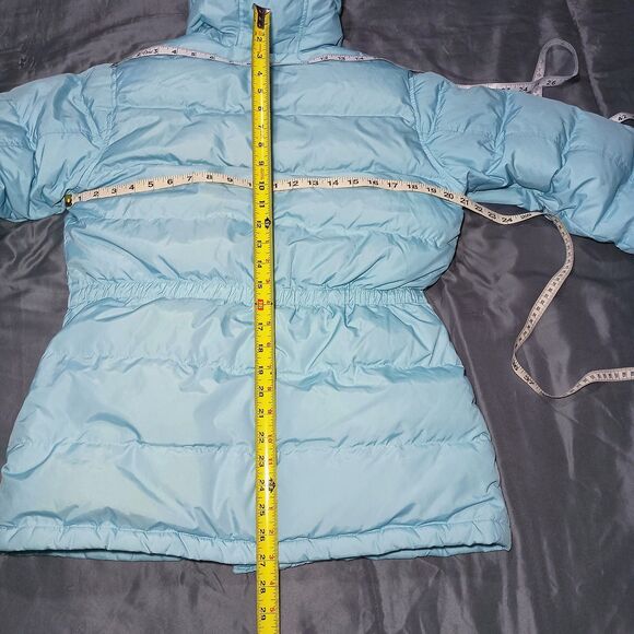 Vintage Gap Womens Down Fill Puffer Jacket Small Coat Quilted Hooded Waterfowl S - Picture 5 of 16